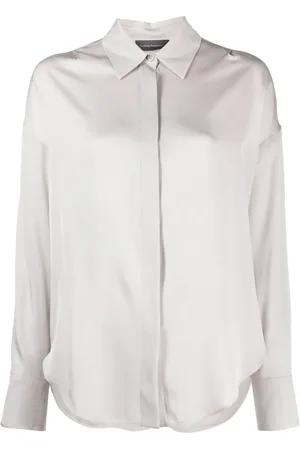 LORENA ANTONIAZZI Camisa Luna con cuello italiano y botones