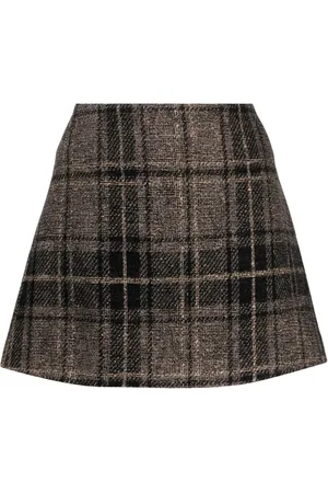 Low Classic Falda corta con cuadros estampados