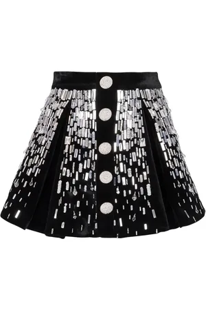 Balmain Falda corta con detalles