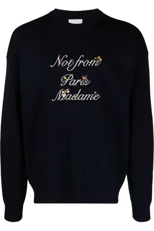 Drôle de Monsieur Suéter con eslogan bordado