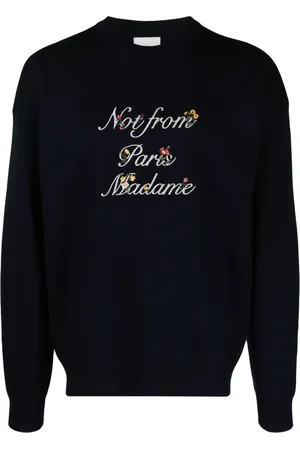 Drôle de Monsieur Suéter con eslogan bordado