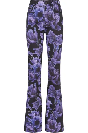 Philipp Plein Jeans bootcut con tiro alto y estampado floral