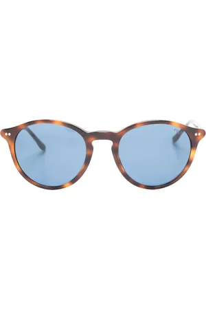 Ralph Lauren Lentes de sol con armazón redonda y logo estampado