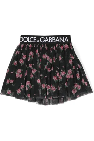 Dolce & Gabbana Falda corta de tul con logo en la pretina