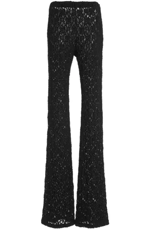 Chloé Pantalones de encaje bordados acampanados