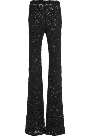 Chloé Pantalones de encaje bordados acampanados