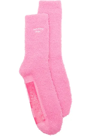 TEAM WANG design Calcetines texturizados con logo bordado