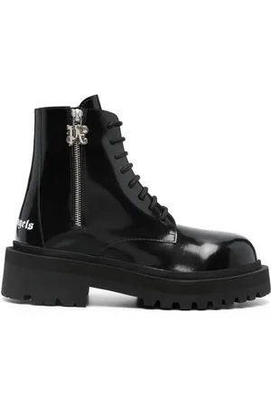 Palm Angels Botas con agujetas y logo estampado