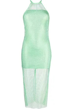 Patrizia Pepe Vestido semitraslúcido con cuello halter