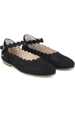 Chloé Flats con bordes festoneados