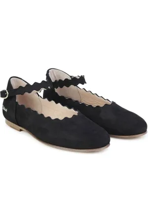Chloé Flats con bordes festoneados