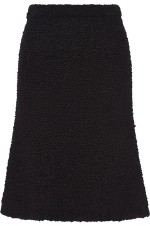 Prada Falda midi de bouclé