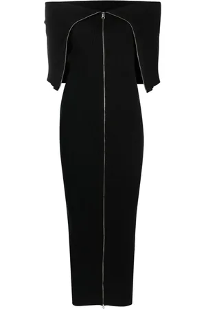 Maison Margiela Vestido midi tejido de canalé