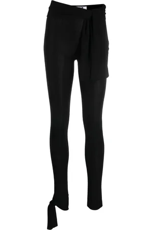 Msgm Leggins semitraslúcidos con lazo en la cintura