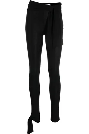 Msgm Leggins semitraslúcidos con lazo en la cintura