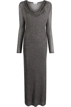 BLUMARINE Vestido largo con cuello drapeado