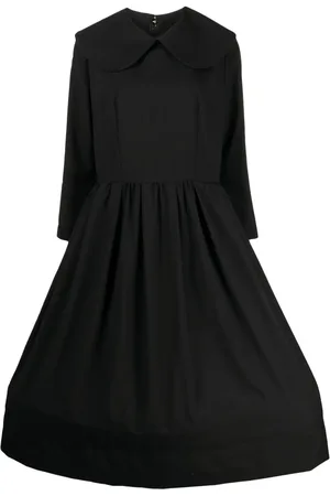 Comme des Garçons Vestido midi con cuello estilo babero