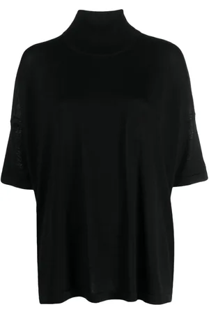 GENTRYPORTOFINO Top de tejido fino con cuello de tortuga