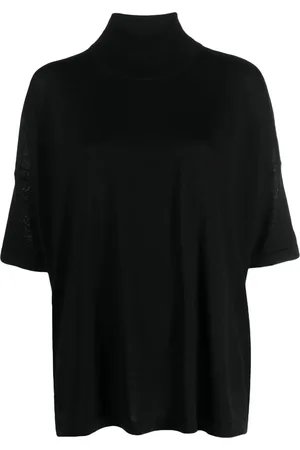 GENTRYPORTOFINO Top de tejido fino con cuello de tortuga