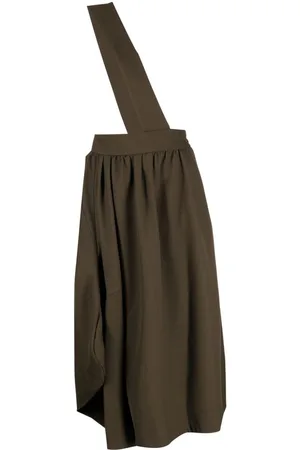 Comme des Garçons Vestido midi estilo overol con diseño asimétrico