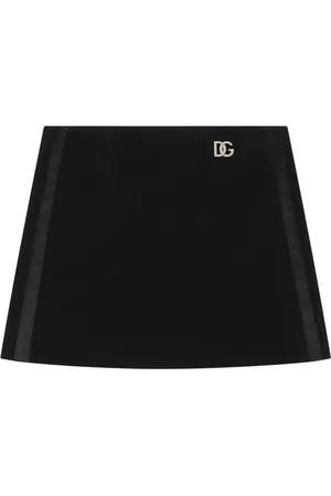 Dolce & Gabbana Falda acampanada con placa del logo
