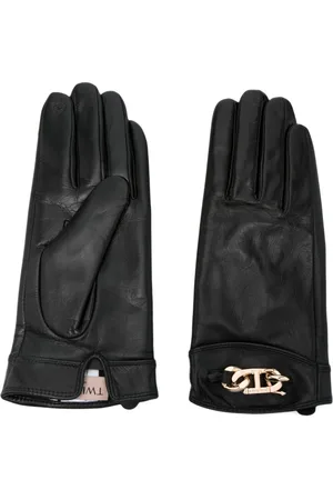 Twin-Set Guantes con motivo Oval T