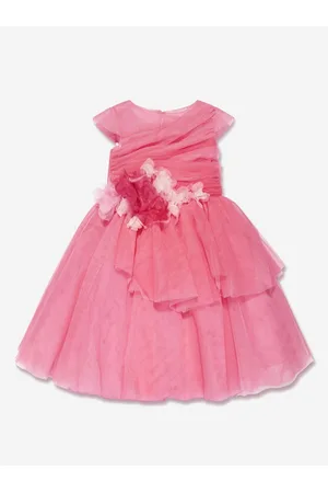 Marchesa Notte Vestido satinado con apliques florales