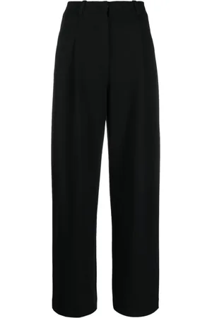 Emporio Armani Pantalones con tiro alto y pinzas