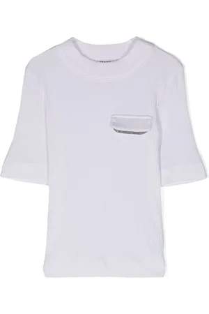 Brunello Cucinelli Playera tejida de canalé con cuello de tortuga