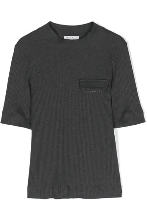 Brunello Cucinelli Playera con bolsillos y solapa