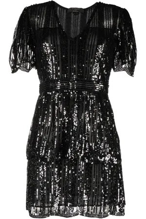 Twin-Set Vestido corto bordado con lentejuelas