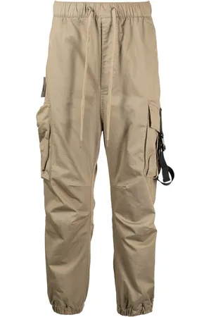 Musium Div. Pantalones cargo con diseño tapered y cordones