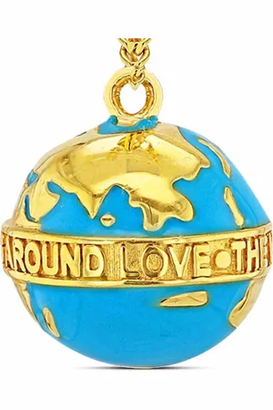TRUE ROCKS Collar con dije de globo terráqueo