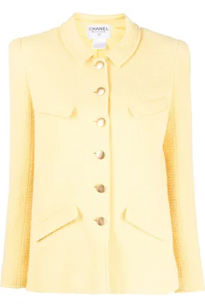 CHANEL Chamarra de tweed con botones