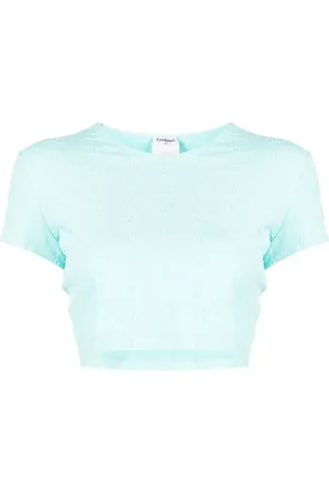 CHANEL Playera corta con logo CC 1997