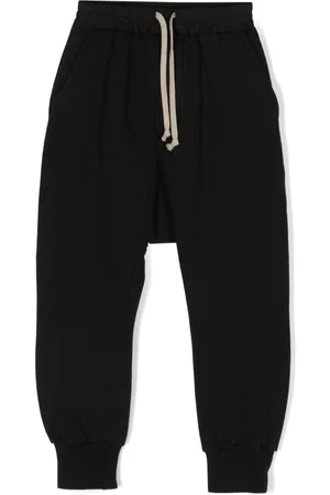 Rick Owens Pantalones drop crotch con cordones en la pretina