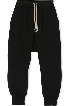 Rick Owens Pantalones drop crotch con cordones en la pretina