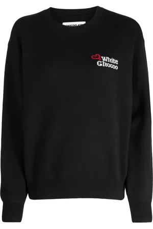 Chocoolate Suéter tejido con cuello redondo y logo en intarsia