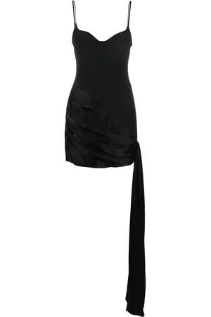 DAVID KOMA Vestido corto con falda drapeada