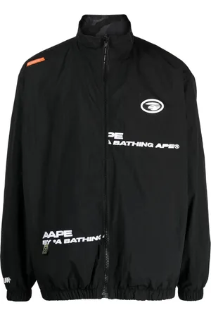 A Bathing Ape Chamarra reversible con parche del logo