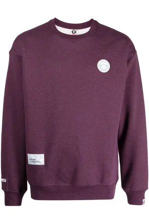 A Bathing Ape Sudadera con cuello redondo y parche del logo