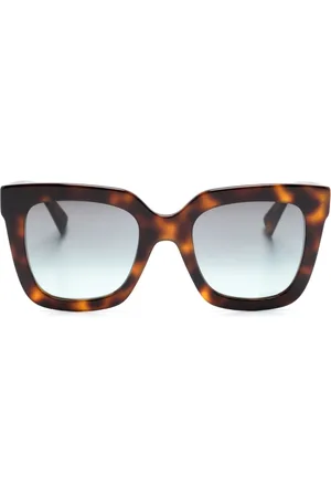 Missoni Lentes de sol con armazón cuadrada estilo carey
