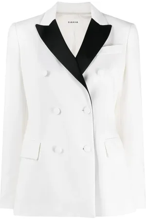 P.A.R.O.S.H. Blazer con solapas satinadas y doble botonadura