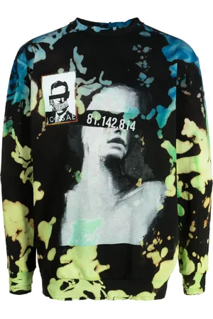 Stain Shade Sudadera con efecto blanqueado y estampado gráfico