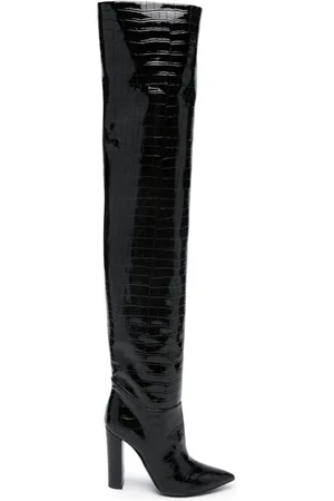 Serafini Botas con efecto de piel de cocodrilo y tacón de 120mm