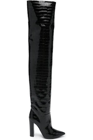 Serafini Botas con efecto de piel de cocodrilo y tacón de 120mm