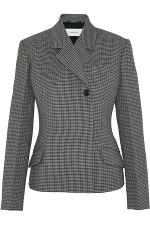Salvatore Ferragamo Blazer con motivo de cuadros y doble botonadura
