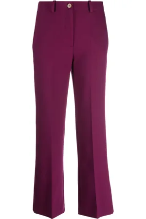 ALYSI Pantalones rectos con tiro alto