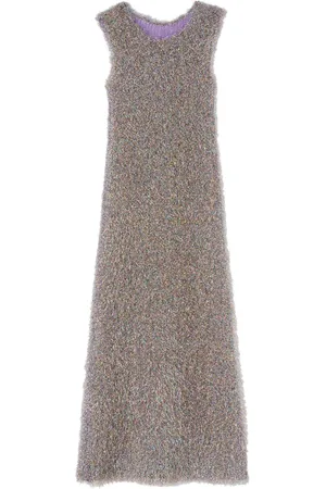 Jil Sander Vestido midi sin mangas con cuello en V