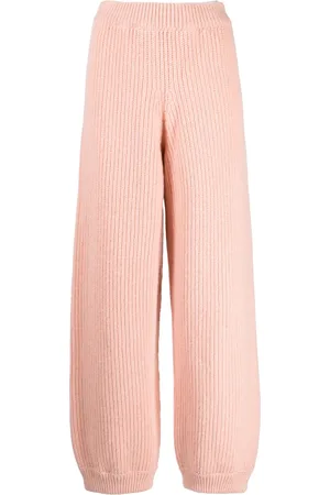 Baserange Pantalones tejidos de canalé acampanados